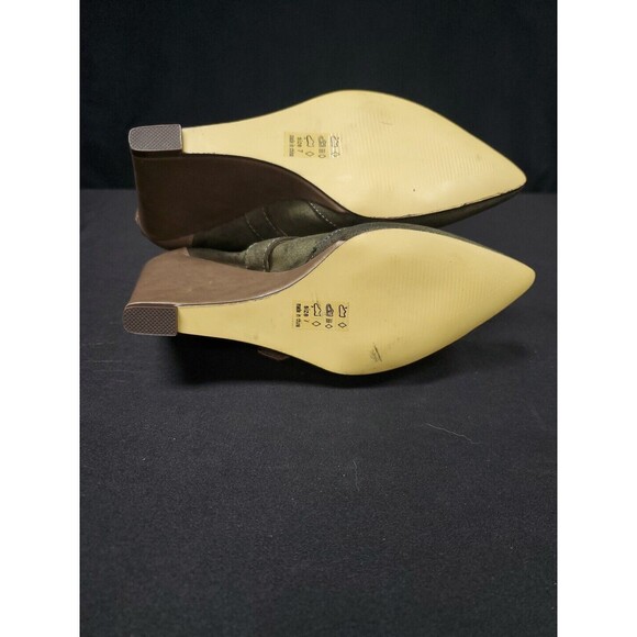 Michael Antonio Caxton Wedge Heel Booties Back Zip Buckle Accents Size 7 - Picture 6 of 6